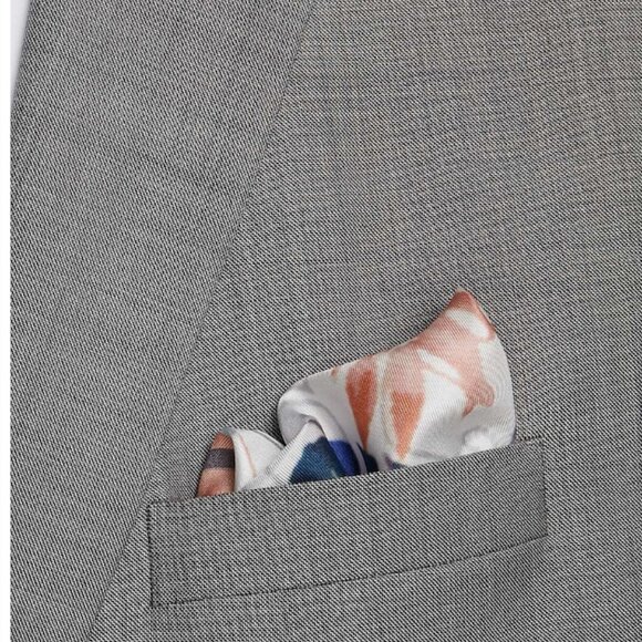 Jos. A. Bank Monstera Pocket Square - Peach - Picture 2 of 2